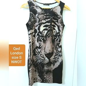 NWOT QEDLondonTiger Print Dress